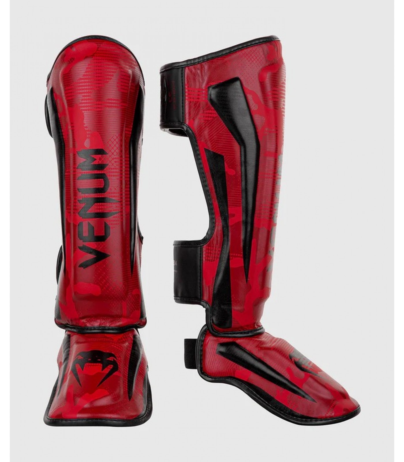 Протектори за крака - Venum Elite Standup Shin Guards - Black/Red Camo​